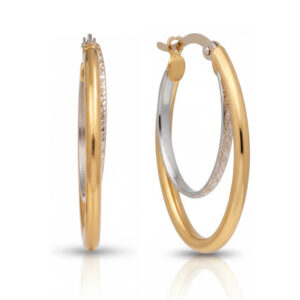 Aros oro 18kl bicolor