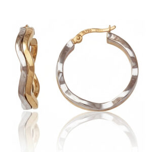 Aros oro 18kl bicolor