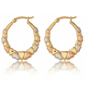 Aros oro 18kl tricolor