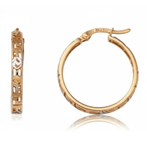 Aros oro 18kl greca - 20mm