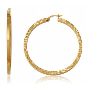 Aros oro 18kl tallados - 40mm