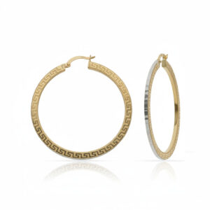 Aros oro 18kl greca - 25mm