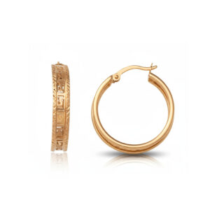 Aros oro 18kl greca  -20mm