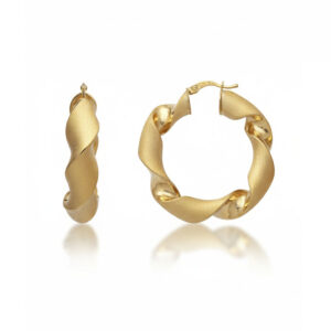 Aros oro 18kl rizados - 26mm