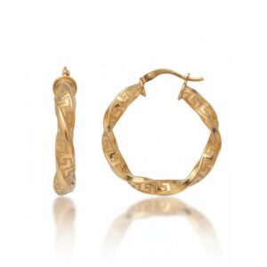 Aros oro 18kl greca - 30mm