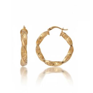 Aros oro 18kl greca - 24mm