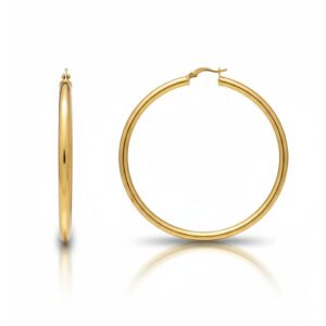 Aros oro 18kl tubo - 52 mm