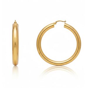 Aros oro 18kl tubo - 40mm