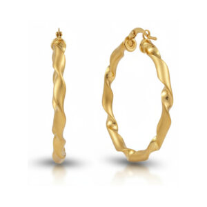 Aros oro 18kl ondulados - 42mm