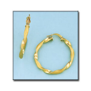 Aros oro 18kl ondulados - 30mm