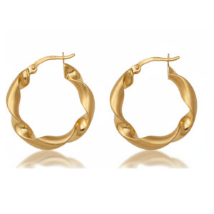 Aros oro 18kl ondulados - 21mm