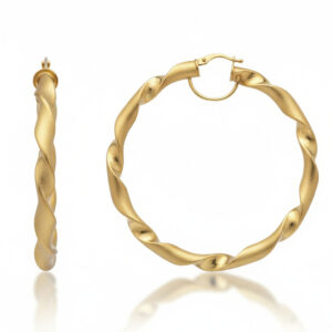 Aros oro 18kl ondulados - 52mm