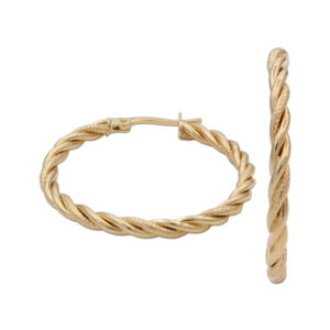 Aros oro 18kl rizados - 20 mm