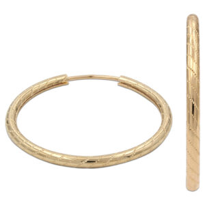 Aros oro 18kl tubo - 25 mm