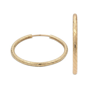 Aros oro 18kl tubo - 20mm