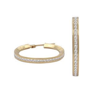 Aros oro 18kl circonitas - 15mm