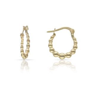 Aros oro 18kl bolas - 10mm