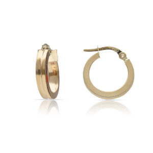 Aros oro 18kl ondas - 10mm