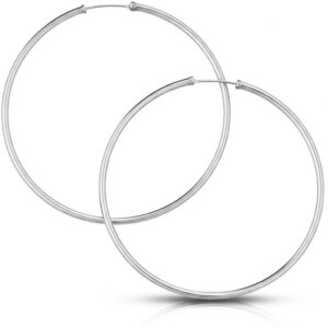 Aros oro blanco 18kl - 55mm