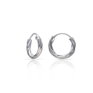 Aros plata 925mm trenzados - 9mm