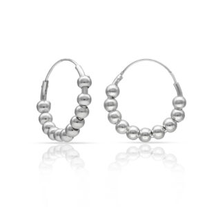 Aros plata 925mm bolas - 13mm