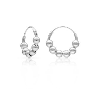 Aros plata 925mm bolas - 10mm