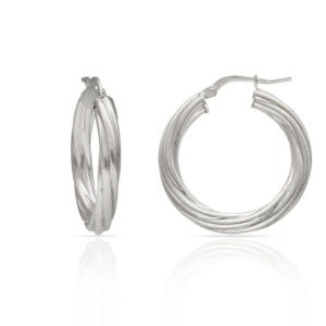 Aros plata 925mm rizados - 20mm