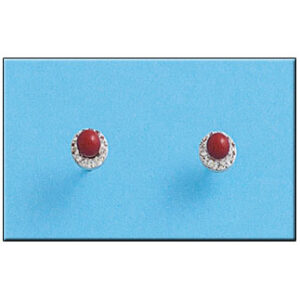 Pendientes plata 925mm perla roja