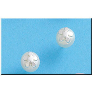 Pendiente plata 925mm flor perla