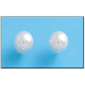 Pendientes plata 925mm perla shell - 9mm