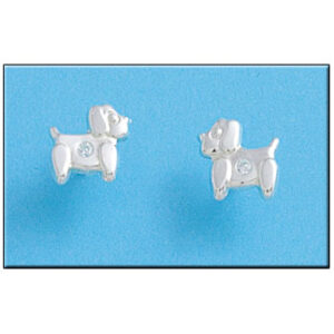 Pendientes perro grande plata 925mm