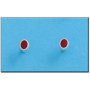 Pendiente plata 925mm oval rojo