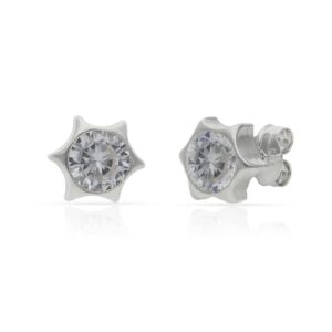 Pendiente plata 925mm estrella circonita