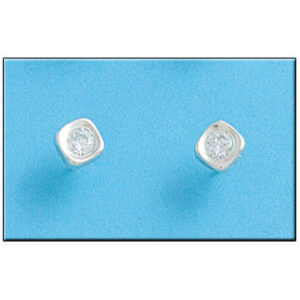 Pendiente cuadrado mediano plata 925mm