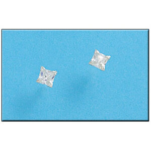 Pendiente plata 925mm cuadrado - 4.6x4.6mm