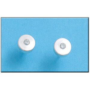 Pendientes plata 925mm redondo circonitas - 8mm
