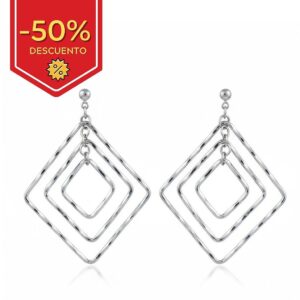 Pendientes rombos plata 925mm