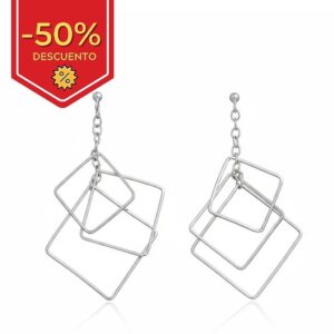 Pendientes rombos plata 925mm