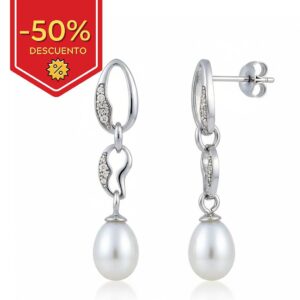 Pendientes plata 925mm perla cultivada