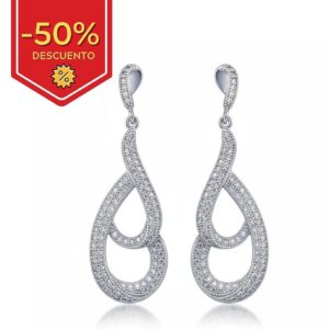 Pendientes plata 925mm circonitas