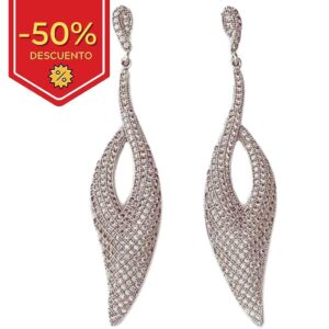 Pendientes plata 925mm circonitas
