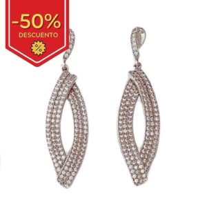 Pendientes plata 925mm circonitas