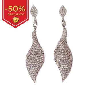 Pendientes plata 925mm circonitas