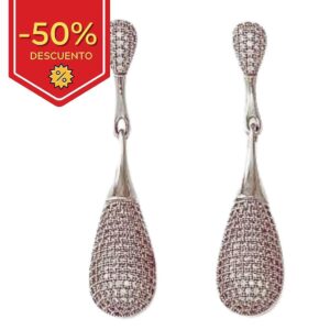 Pendientes plata 925mm circonitas