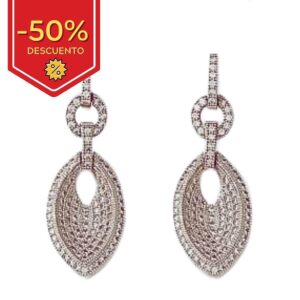 Pendientes plata 925mm circonitas