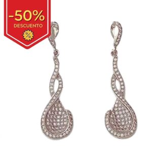 Pendientes plata 925mm circonitas