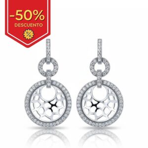 Pendientes plata 925mm circulo circonitas