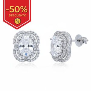 Pendientes plata 925mm circonitas