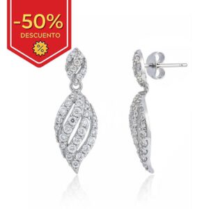 Pendientes plata 925mm circonitas