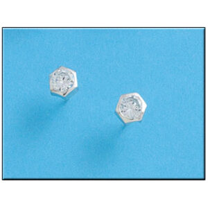 Pendiente plata 925mm hegonal circonita